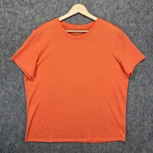Unbound Merino T-Shirt Women's Large Orange Short Sleeve Base Layer Thermal